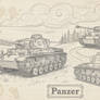Tank Series - Panzer Sketched ai