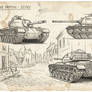M48 Patton Sketch Style