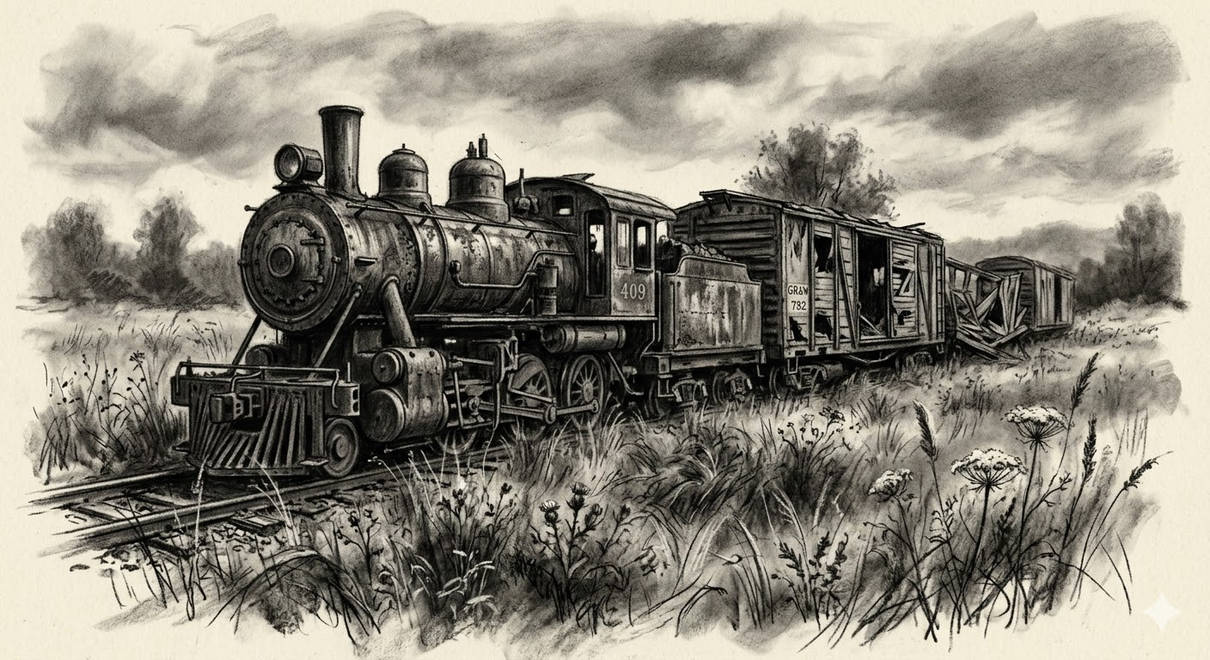 A Rusting Train Drawing Rust and Ruin by A-Sketch-N-Time on DeviantArt