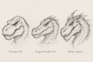 T Rex vs Dragon/crocodile vs Fantasy Dragon Trex