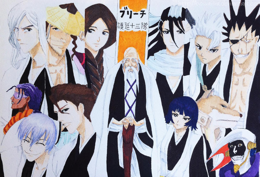 Bleach : Gotei13 captains (color ver.)