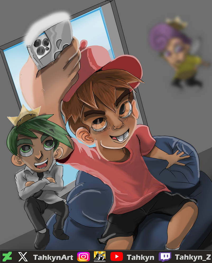 Timmy and his Fairy Godparents. by TahkynArt on DeviantArt