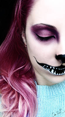 We're all mad here (Chessire Cat Halloween makeup)