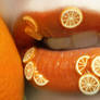 Orange lip art