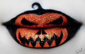 Jack O'Lantern Lip Art