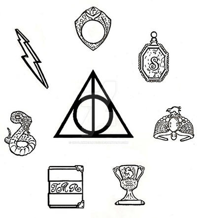Harry Potter Deathly Hallows and Horcruxes by OutlawHeart1313 on DeviantArt