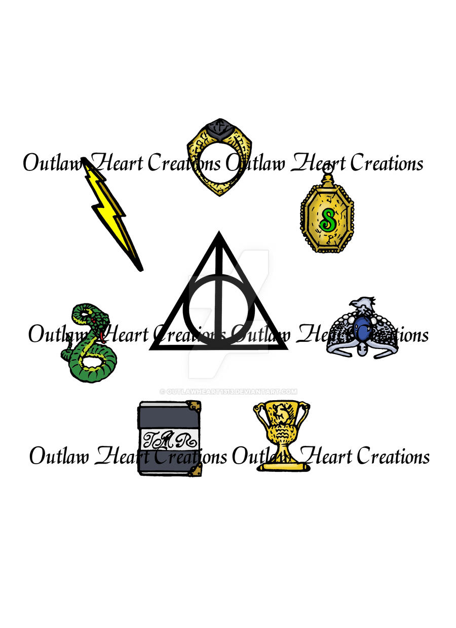 Hallows and Horcruxes Harry Potter Art Print by OutlawHeart1313 on  DeviantArt