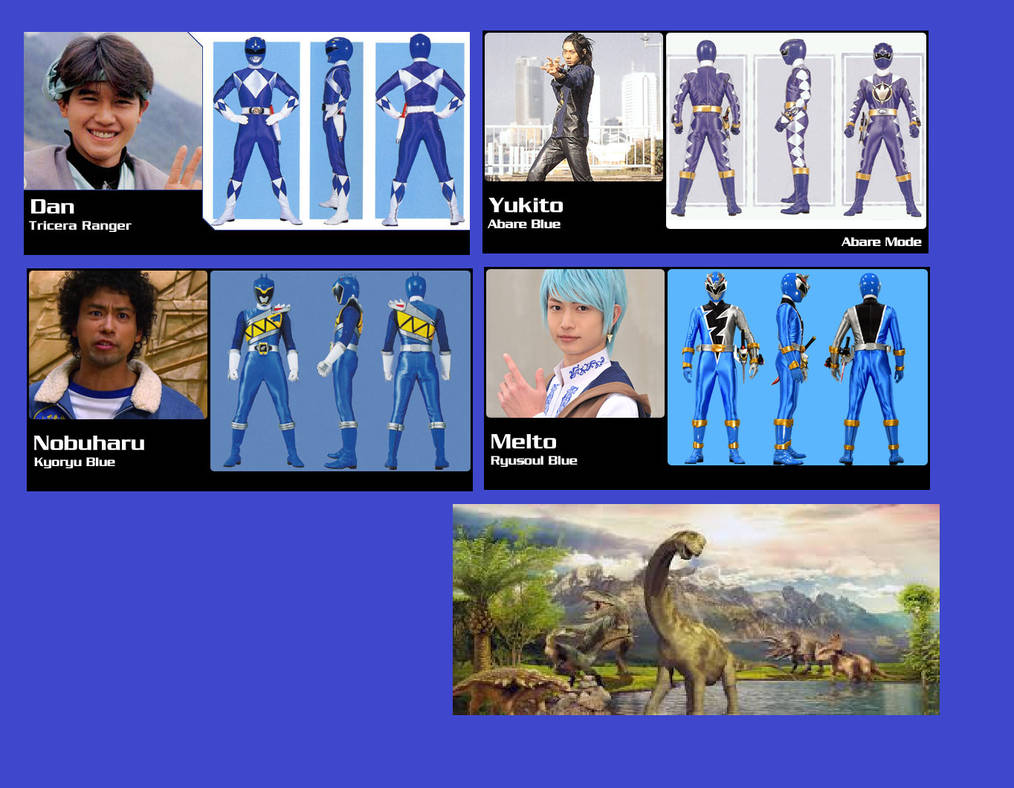 Dinosaur Blue Rangers by M41456 on DeviantArt