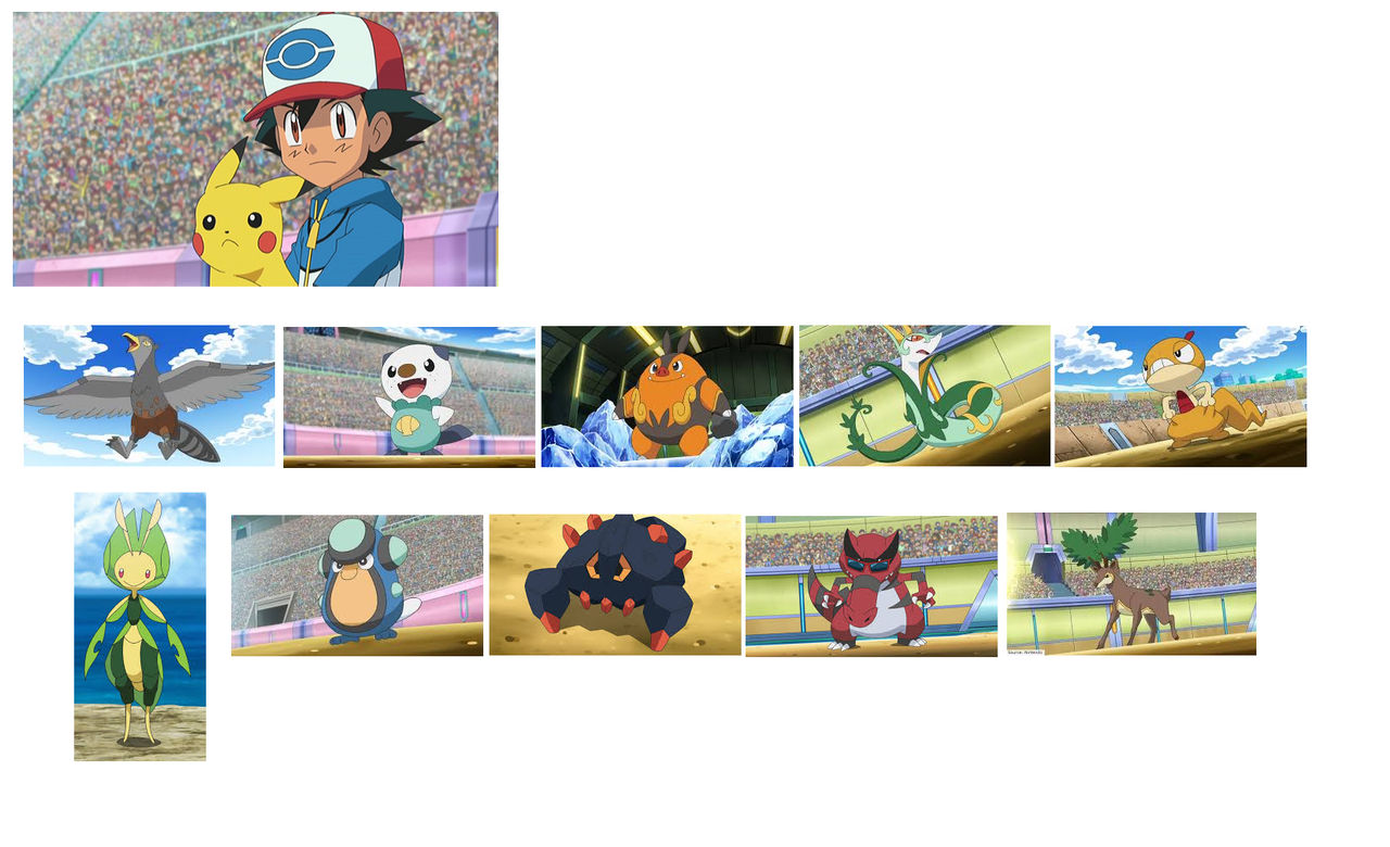 My version of Ash's team in Unova by M41456 on DeviantArt