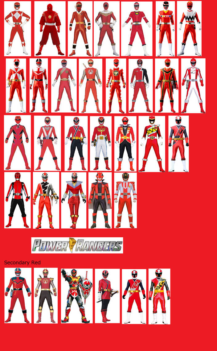 All Red Rangers My Version by M41456 on DeviantArt