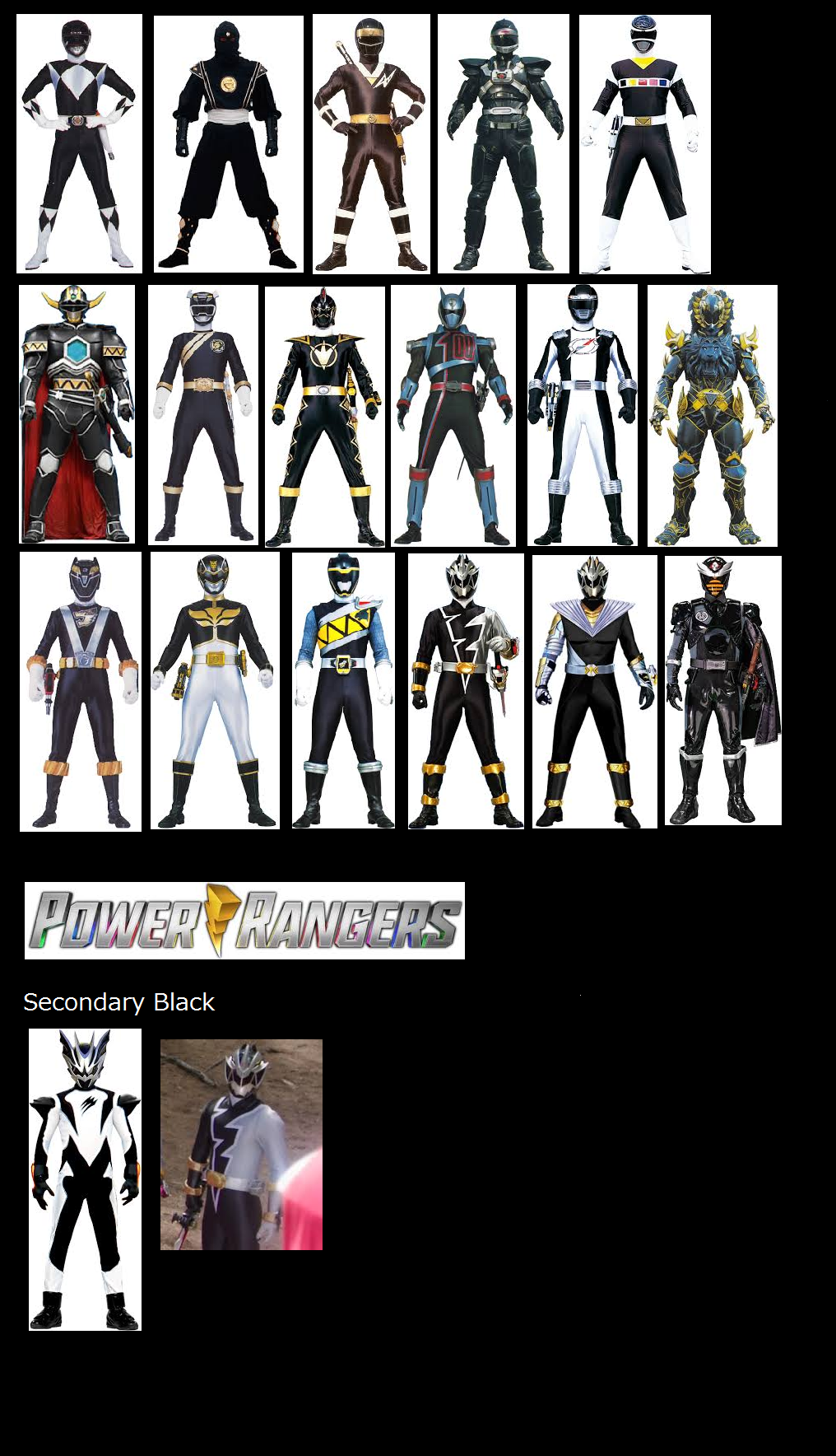 All Black Rangers my version by M41456 on DeviantArt