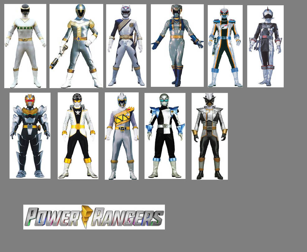 All Silver Rangers My Version by M41456 on DeviantArt