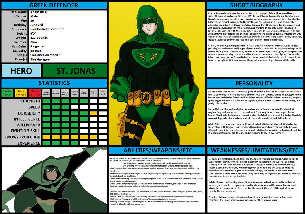 Green Defender Profile by Jyger85 on DeviantArt