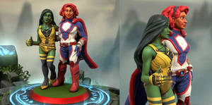 Green Lynn and Zenith Woman Hero Forge