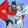 Commission : Optimus and Dragalafly