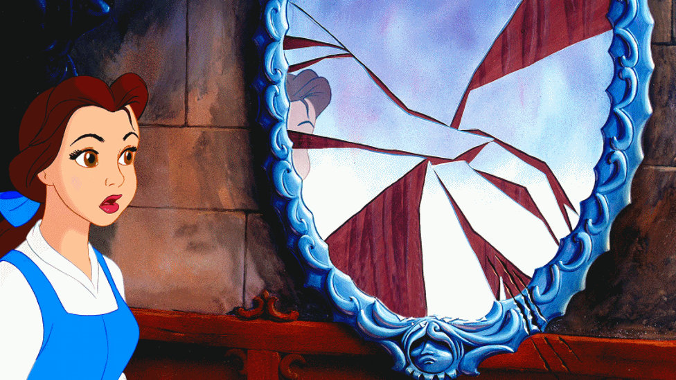 Belle walking by a shattered mirror by Scooter1079 on DeviantArt