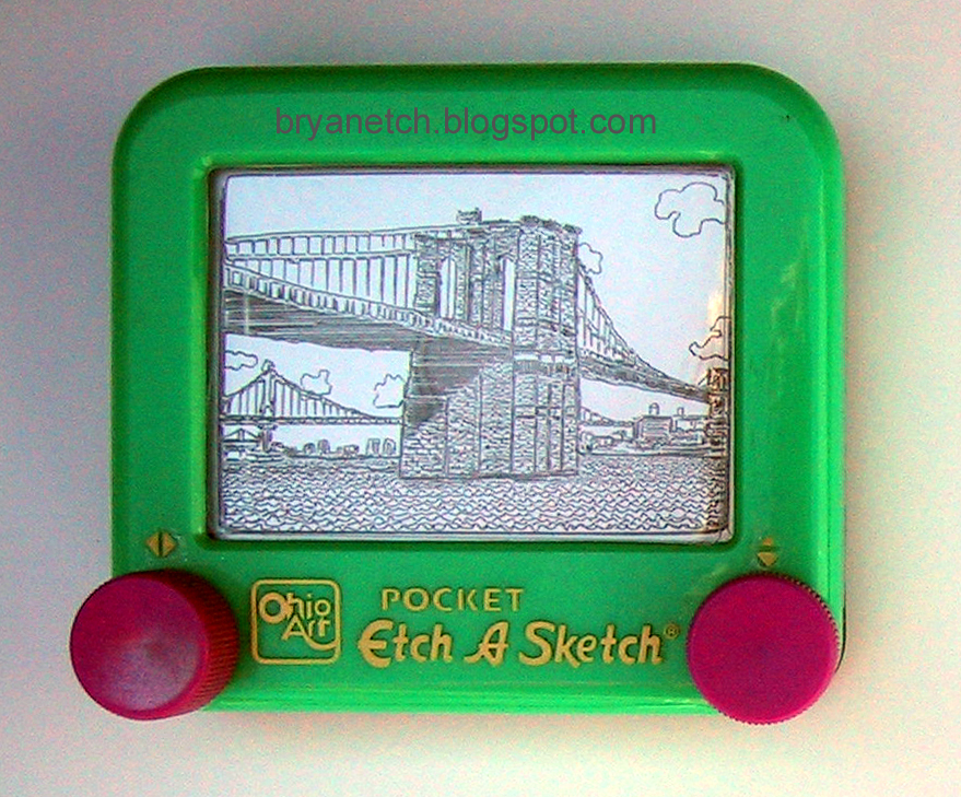 Brooklyn Bridge Etch by bryanetch