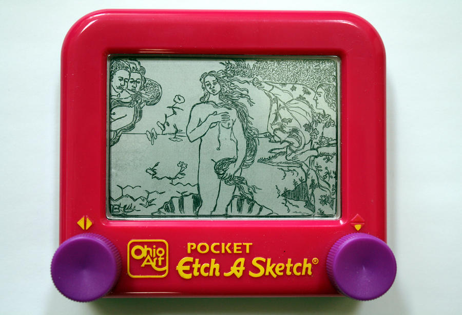 Birth of Venus Etch-a-Sketch