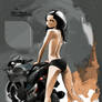 motorcycle and girl