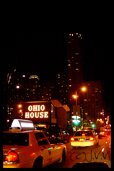 Chicago street at night