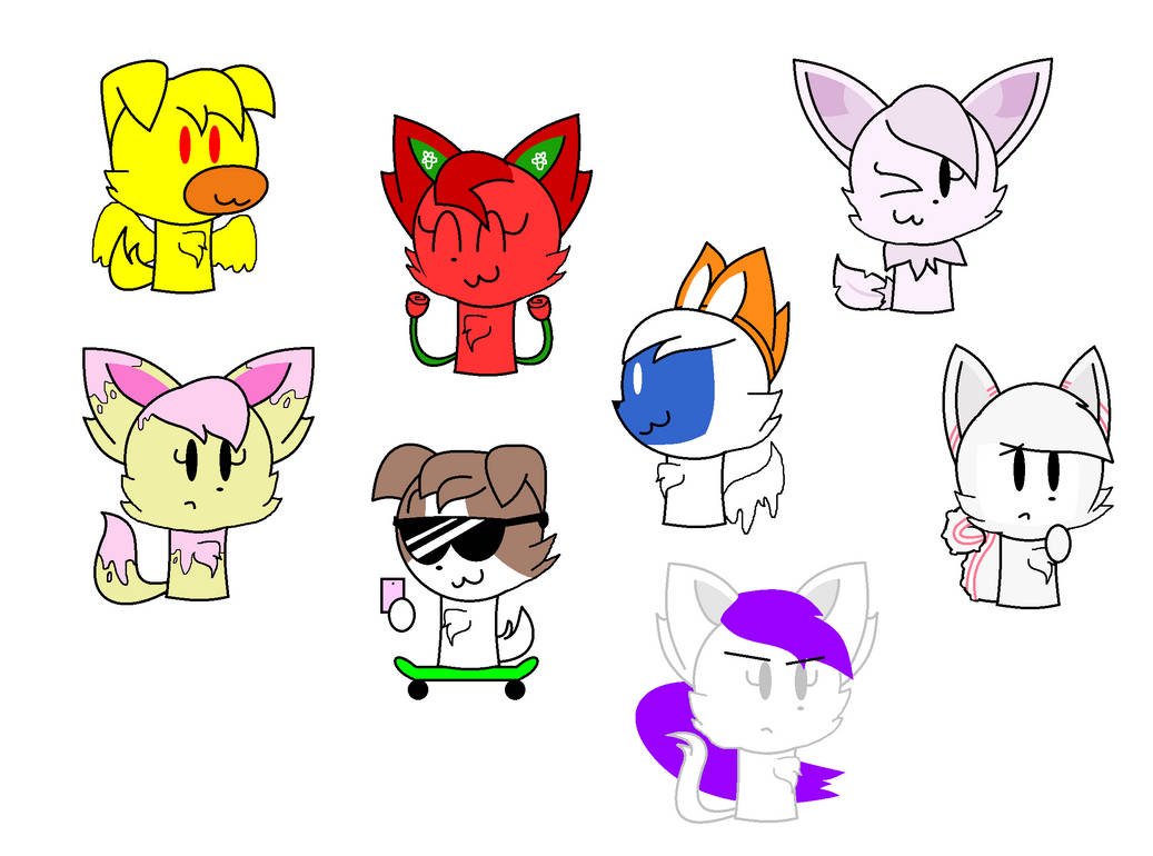 BFDI Mini Characters in Furry species by Violetskittle on DeviantArt