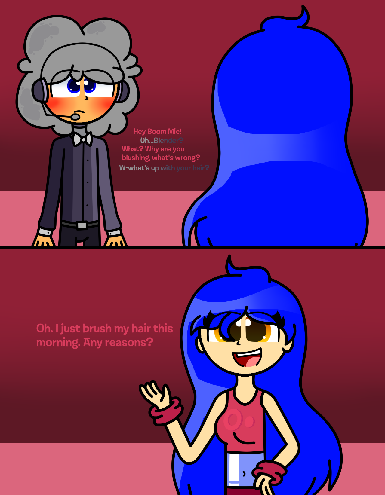 Blender with her hair down by Violetskittle on DeviantArt Blender with her hair down by Violetskittle on DeviantArt