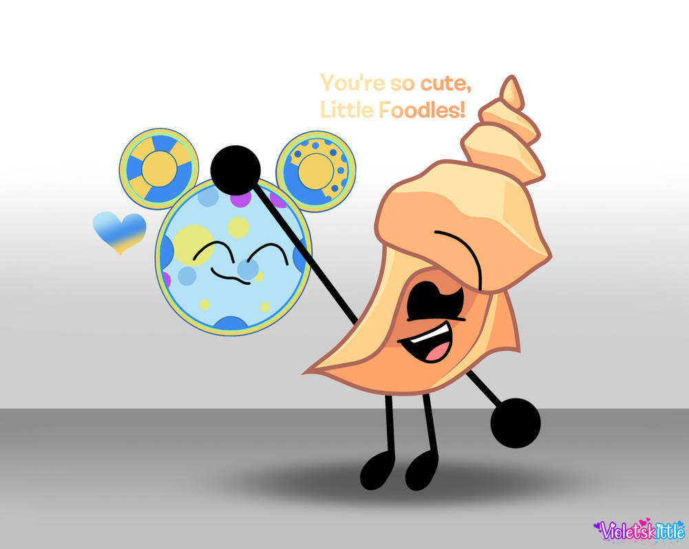 Conch Shell petting Foodles by Violetskittle on DeviantArt