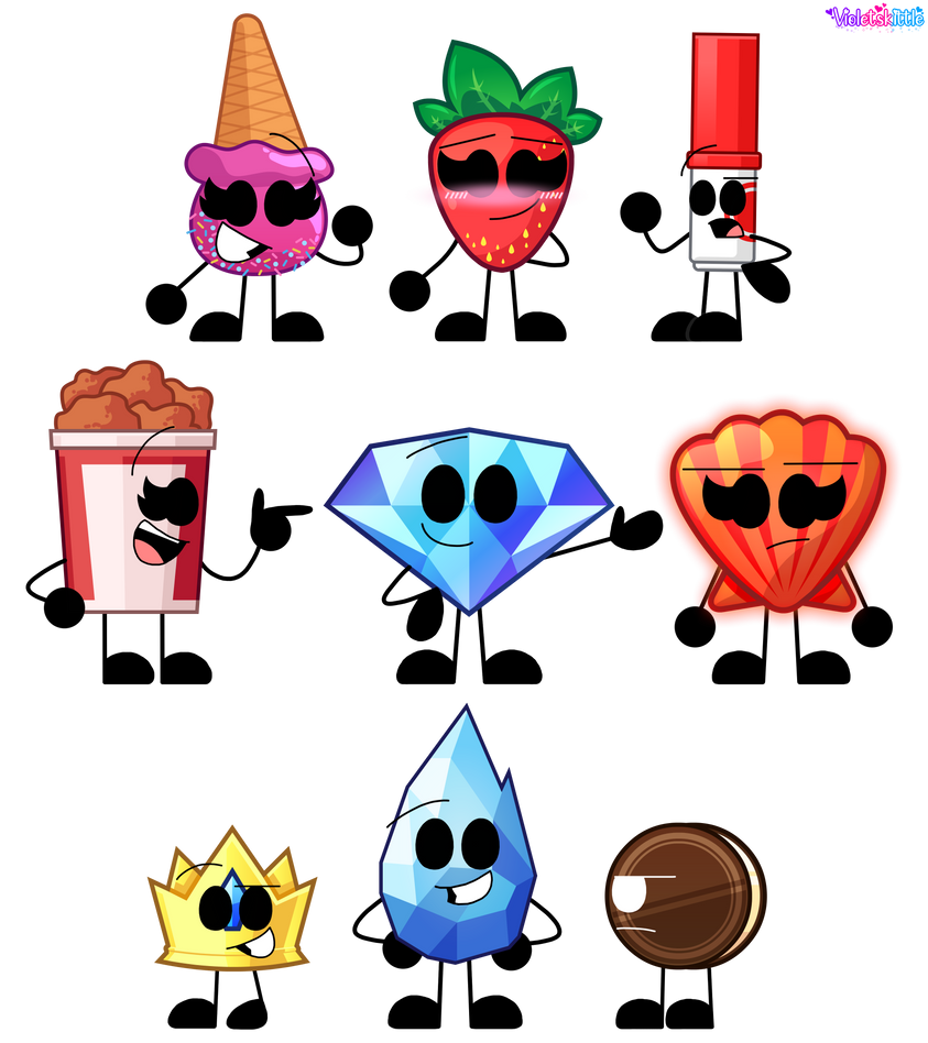 All the BFP Characters in one image! by Violetskittle on DeviantArt