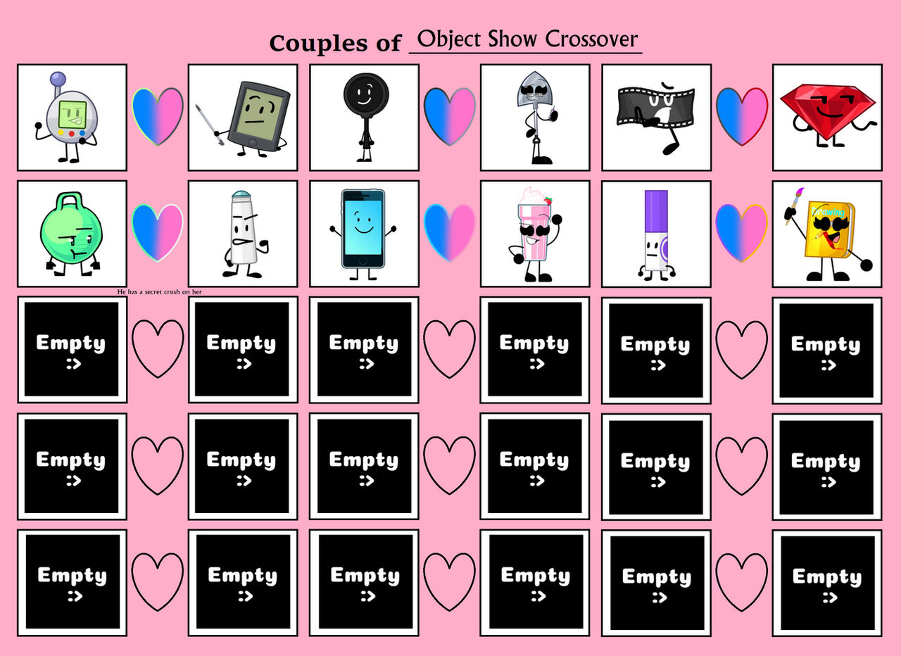 Object Show Dating Simulator The couples of Object Show Crossover (WIP) by VSkittleonDA27 on DeviantArt