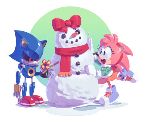 Sonic social media holiday 2021 Illustration