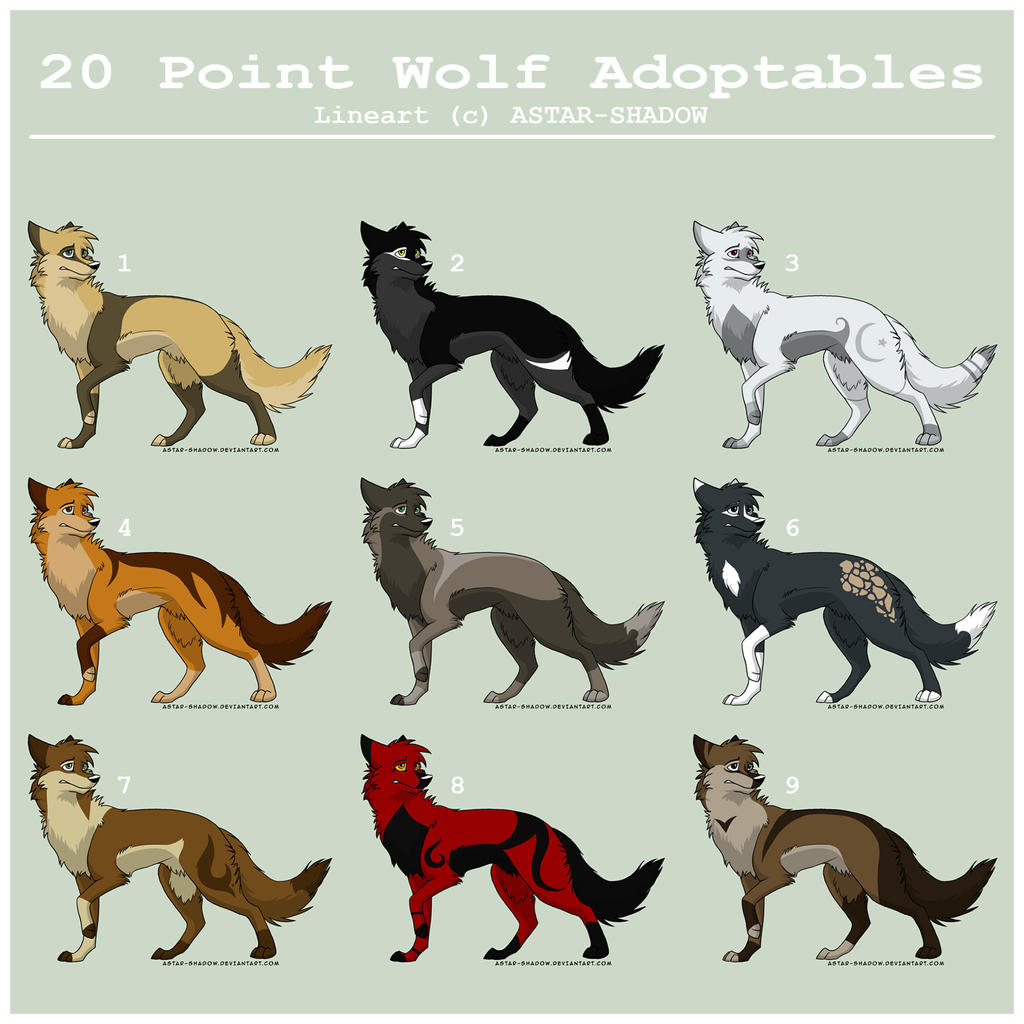 20 Pt Wolf Adoptables - CLOSED