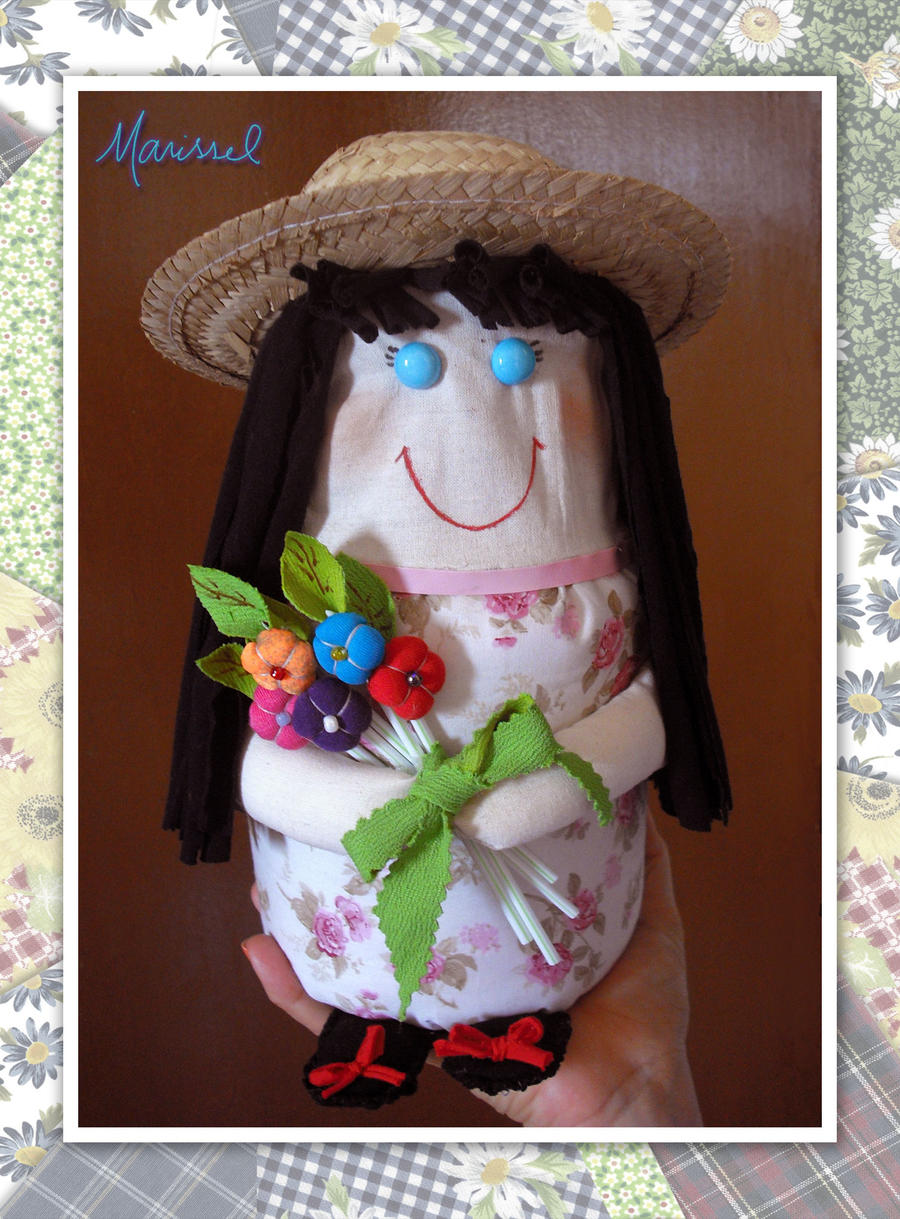 Doll with flowers