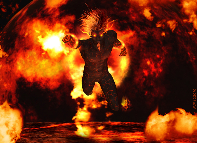 Cancerverse Human Torch by TheGeminiDream