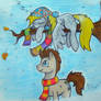 Derpy and Whooves-Winter is coming