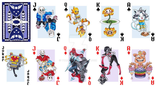 Undertale - Poker Cards (Clubs and Diamonds)