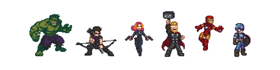 Avengers Pixel Art by wanderingstreet on DeviantArt
