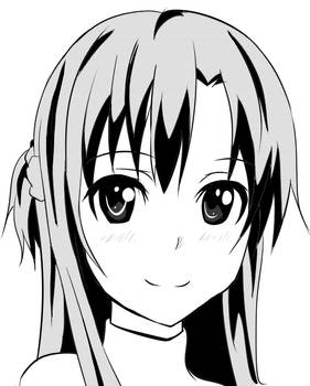 Manga-style Asuna :3