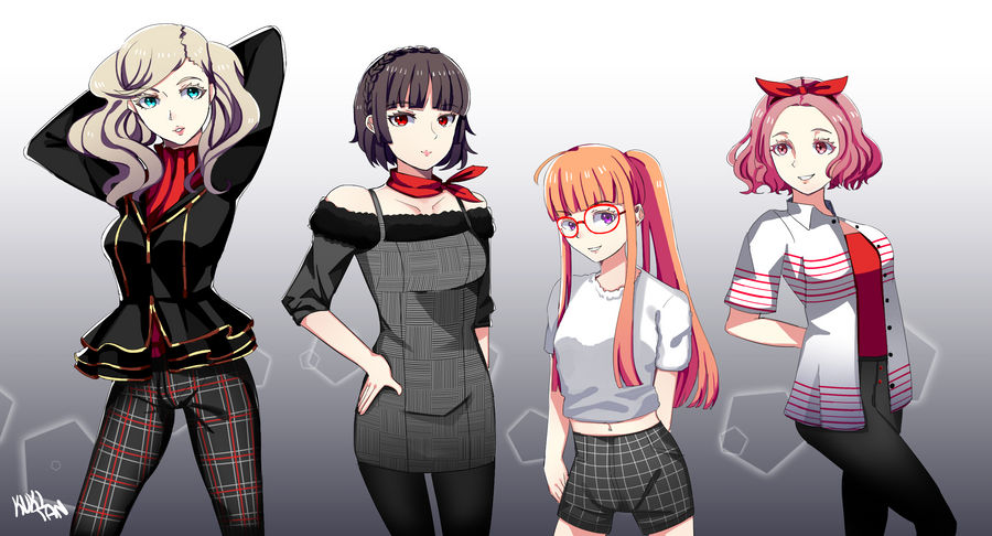 Persona 5 Girls Fashion by SugarKuki on DeviantArt