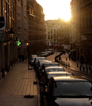 Sun Down On Brussels Old Street