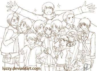 Hetalia x VOCALOID outline