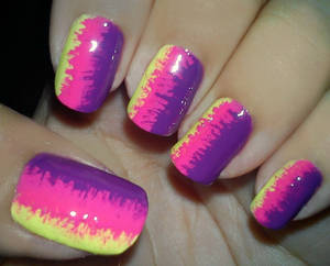 Rainbow Brush Nails