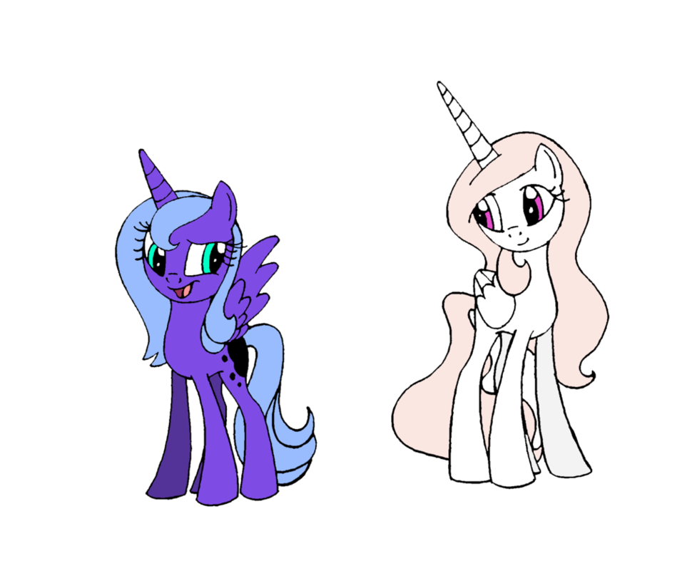 Concept Art for Young Celestia and Luna