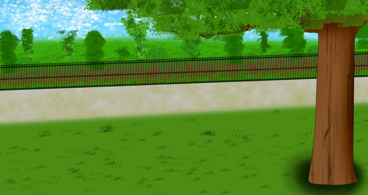 Park with path and tree by Sheepy-Drackzahn on DeviantArt