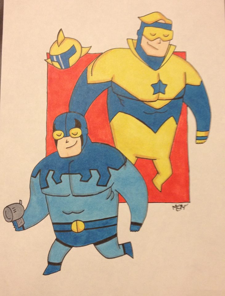 Smuggies Blue Beetle and Booster Gold