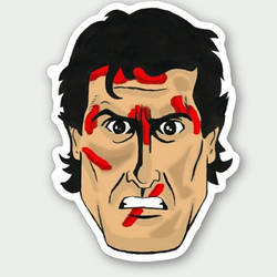 Ash Evil Dead sticker design