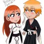 Ichigo x Orihime Chibies