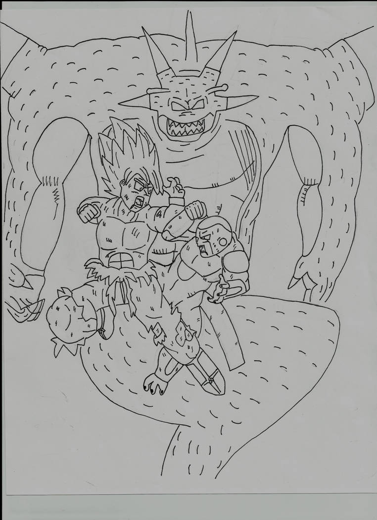 Goku Vs Frieza Drawing by tarblessj6 on DeviantArt