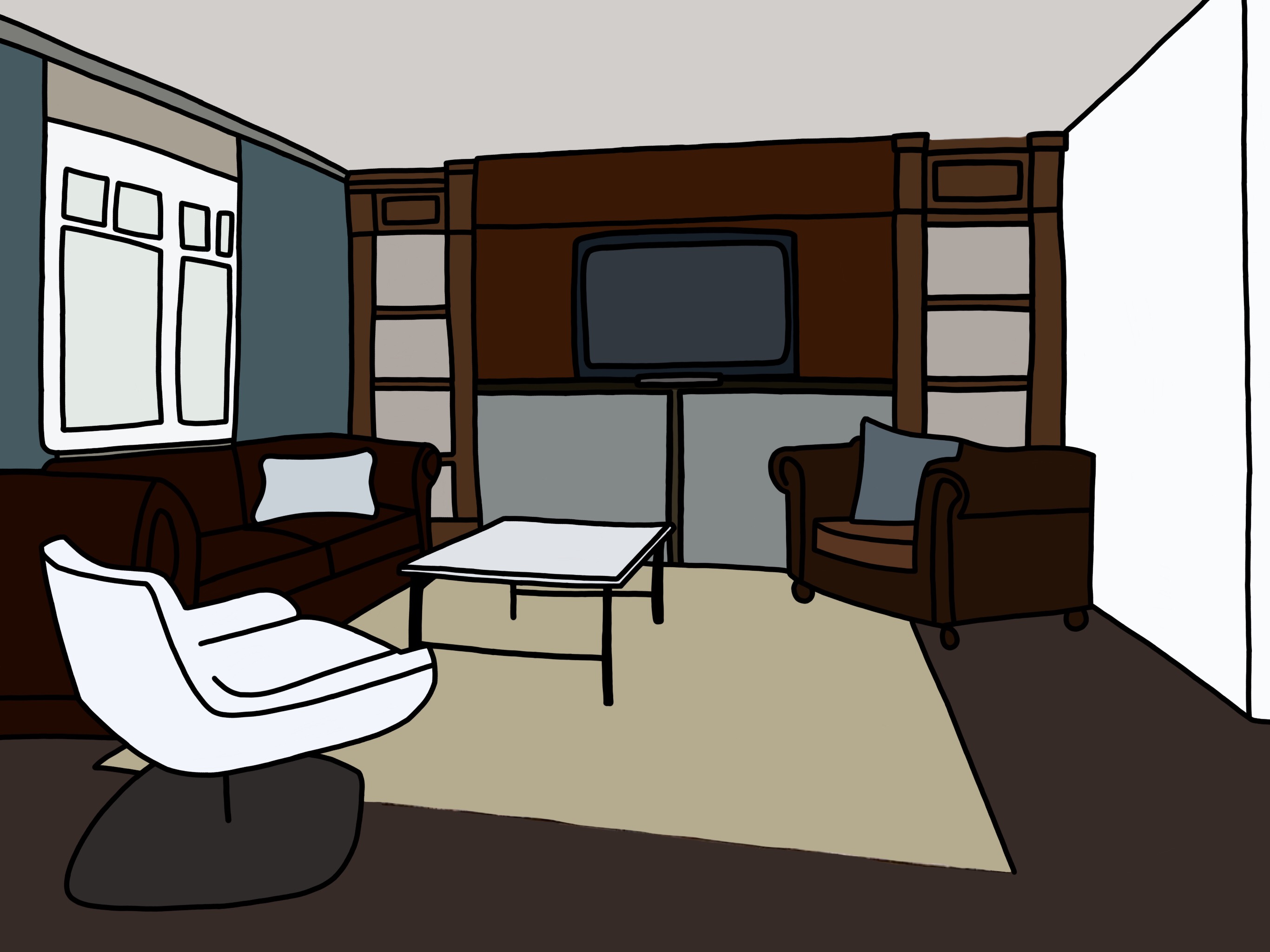 Hawkins Sitting Room (Hendrix Linguistics)