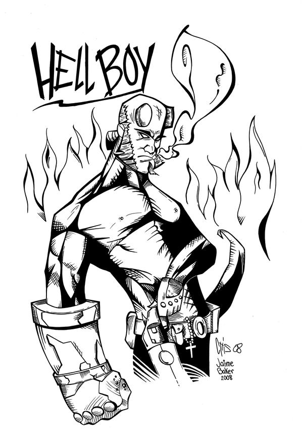 Hellboy by walkonwater