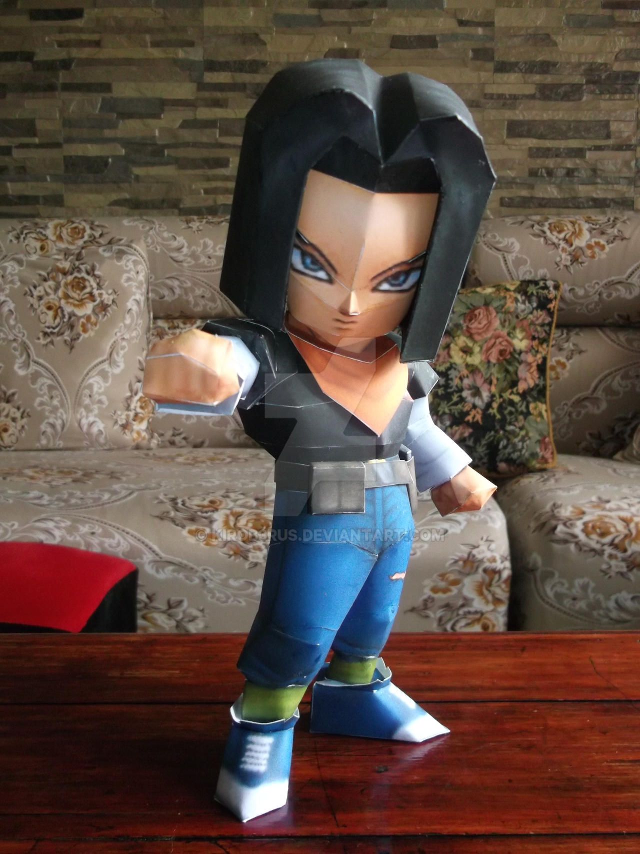 Dragon Ball Super Chibi Android 17 Papercraft by kirob3rus on DeviantArt